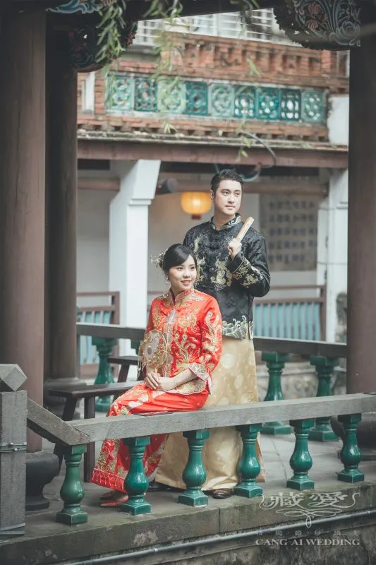 中式婚紗 林家花園
