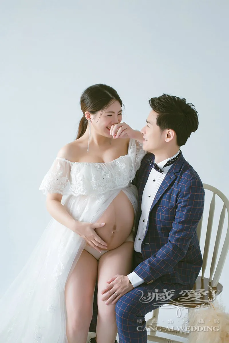 藏愛婚紗-一個人承載著兩個人的心跳與生命，溫柔且堅強著｜孕婦照｜孕婦寫真