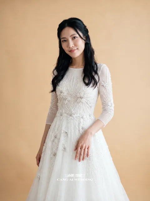 No.29純白婚紗，正面近拍