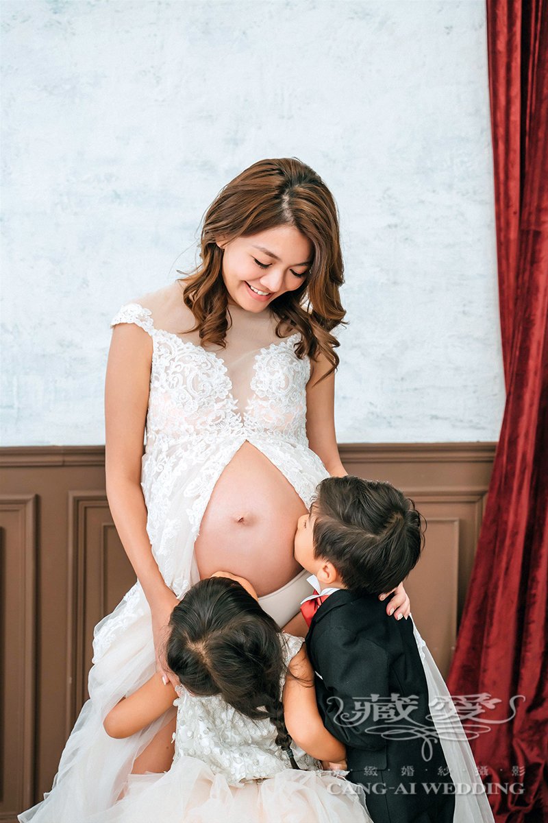 藏愛婚紗-一個人承載著兩個人的心跳與生命，溫柔且堅強著｜孕婦照｜孕婦寫真