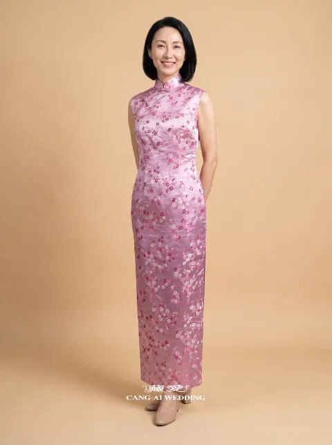 媽媽禮服 M577薰衣草紫媽媽禮服，正面全身