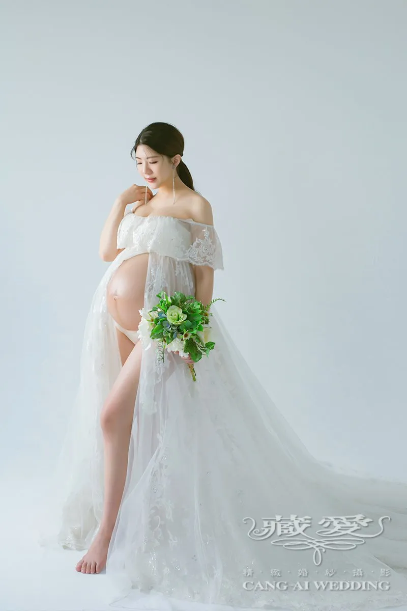 藏愛婚紗-一個人承載著兩個人的心跳與生命，溫柔且堅強著｜孕婦照｜孕婦寫真