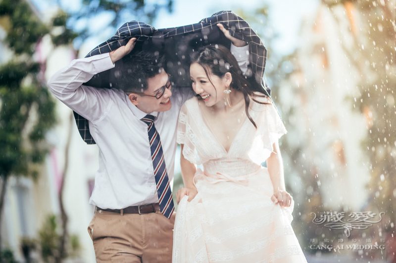 拍婚紗遇到下雨天怎麼辦? 藏愛婚紗 雨中婚紗