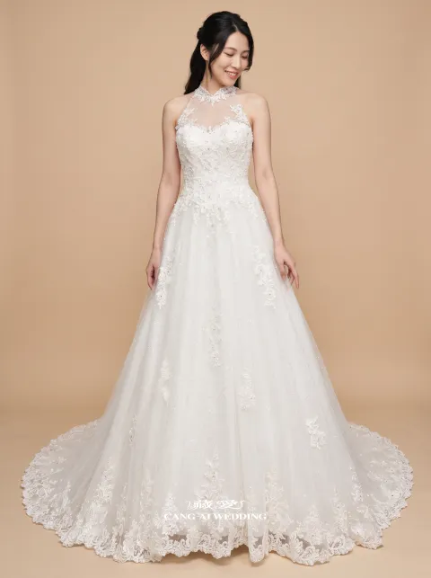 No.186象牙白婚紗，正面全身