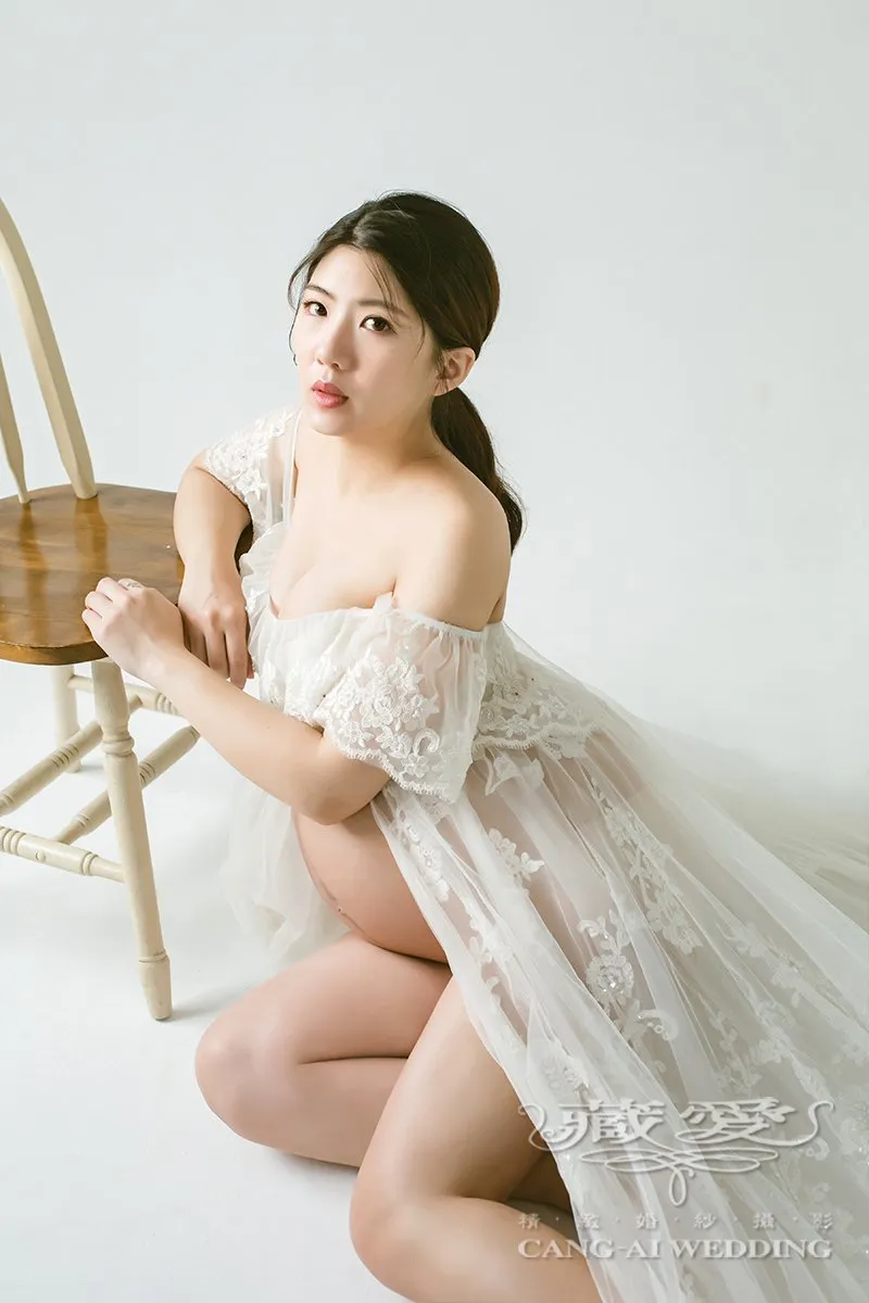 藏愛婚紗-一個人承載著兩個人的心跳與生命，溫柔且堅強著｜孕婦照｜孕婦寫真