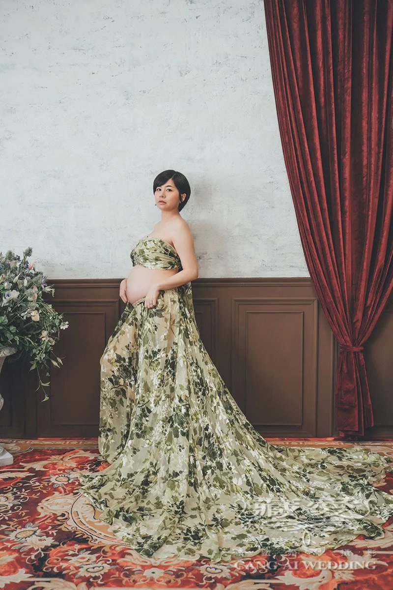 藏愛婚紗-一個人承載著兩個人的心跳與生命，溫柔且堅強著｜孕婦照｜孕婦寫真